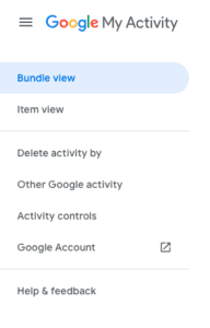 Selecione “Excluir atividade por”