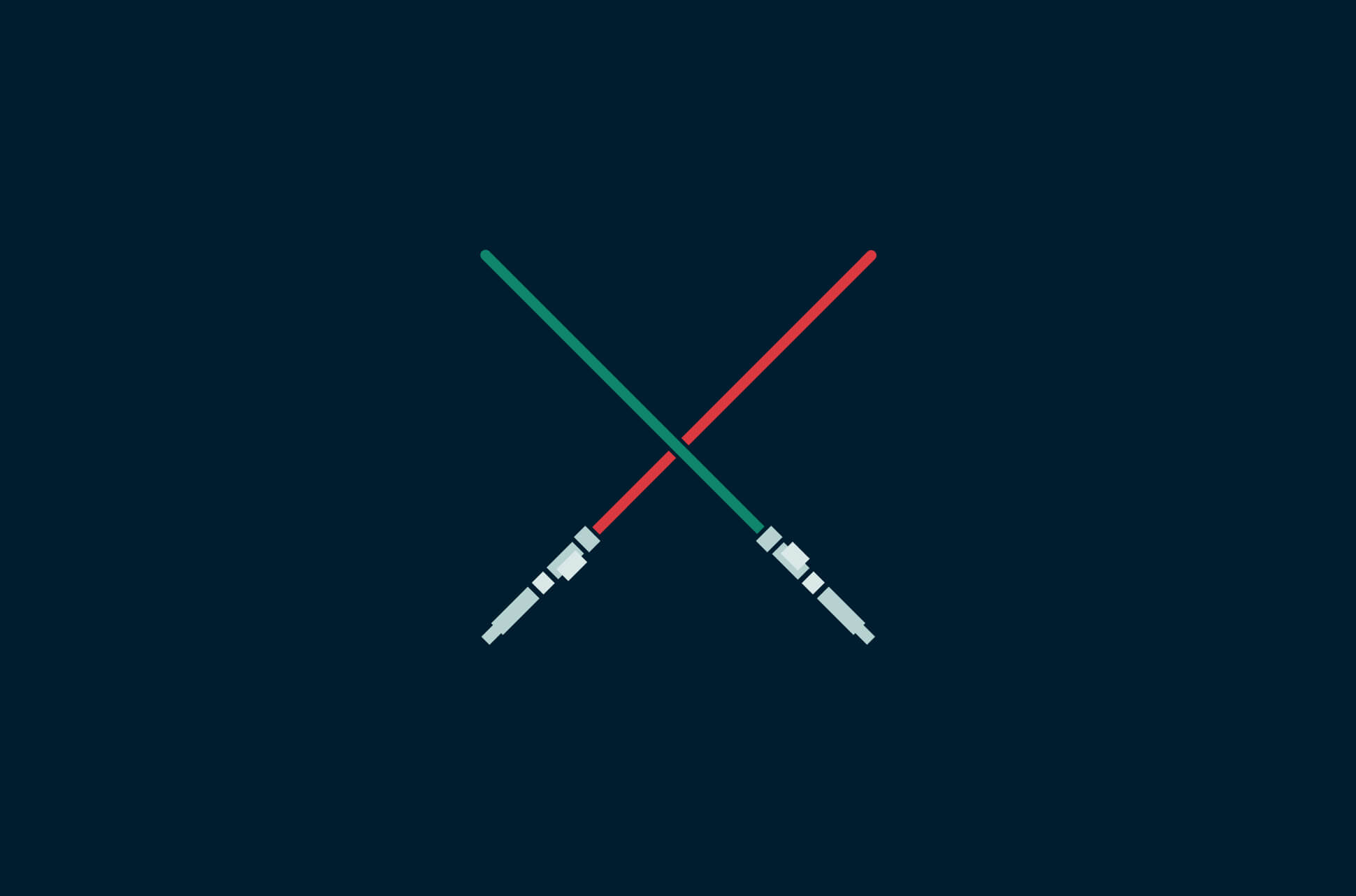 Star Wars lightsabers.