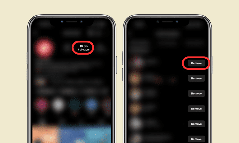 Supprimer des abonnés Instagram