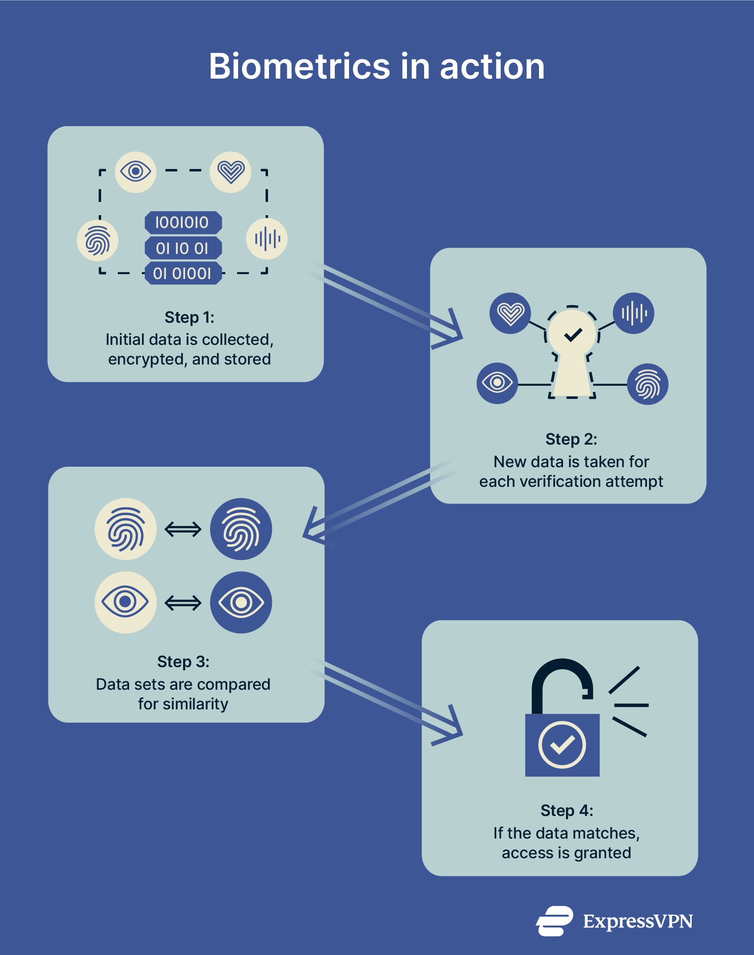 A step-by-step look at how biometrics work.