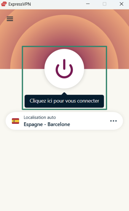 Connecting to ExpressVPN on Windows.