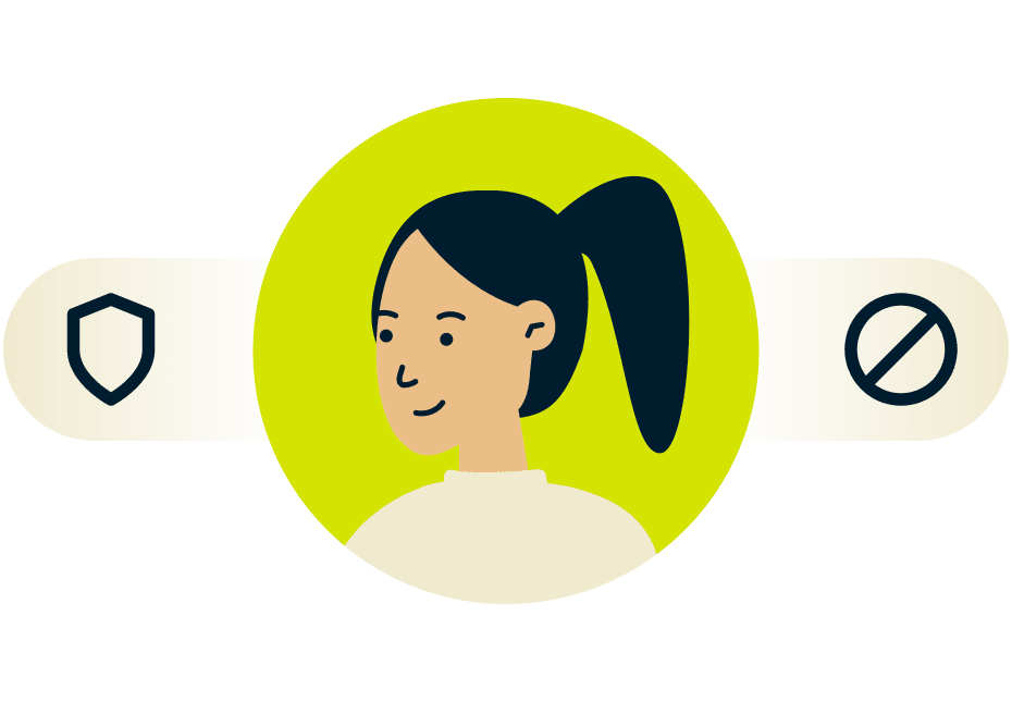 ilustração de um bloqueador de sites adultos de proteção avançada genérica