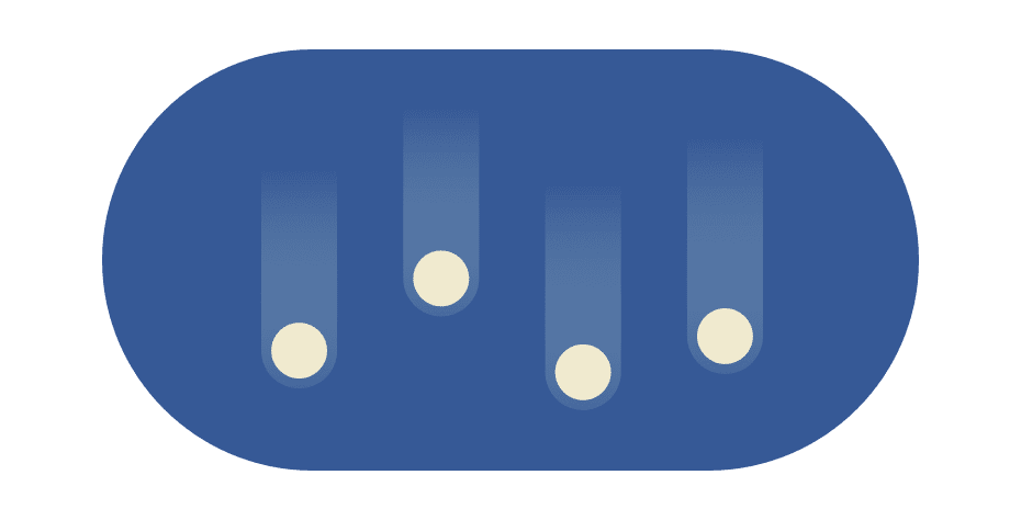 Quatro pontos de queda.