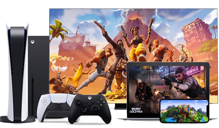 Различни игрови конзоли и устройства.