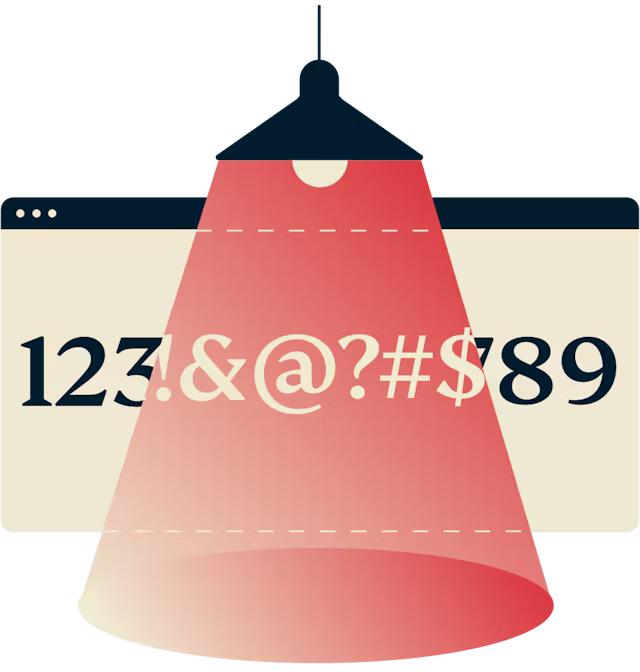 Lampe montrant une ligne numérique cryptée.