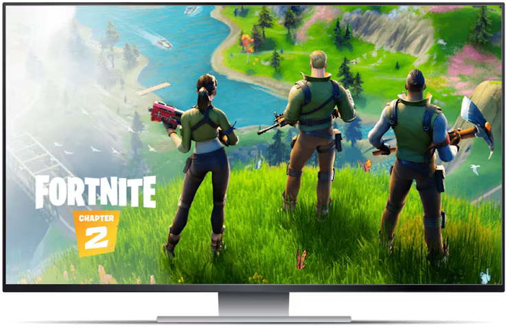 Скриншот Fortnite на платформе Geforce now