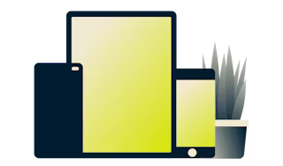 Matkapuhelimet ja tabletti yhdistetty VPN:ään samanaikaisesti.