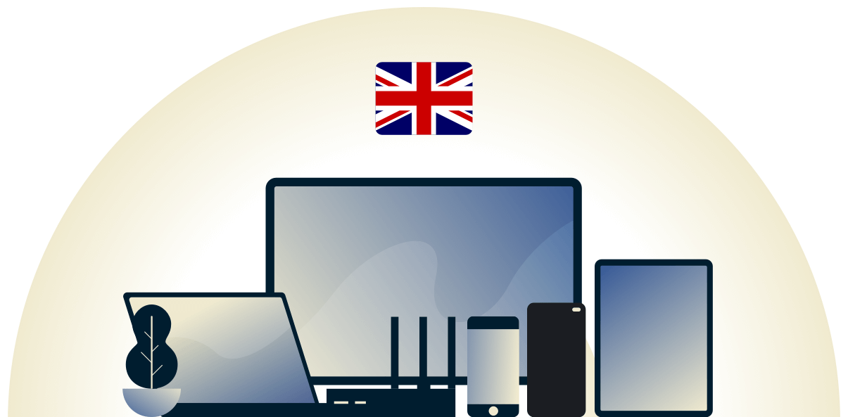 UK VPN protecting a variety of devices.