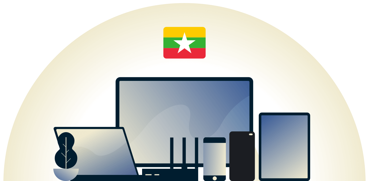 VPN for Myanmar som beskytter en rekke enheter.