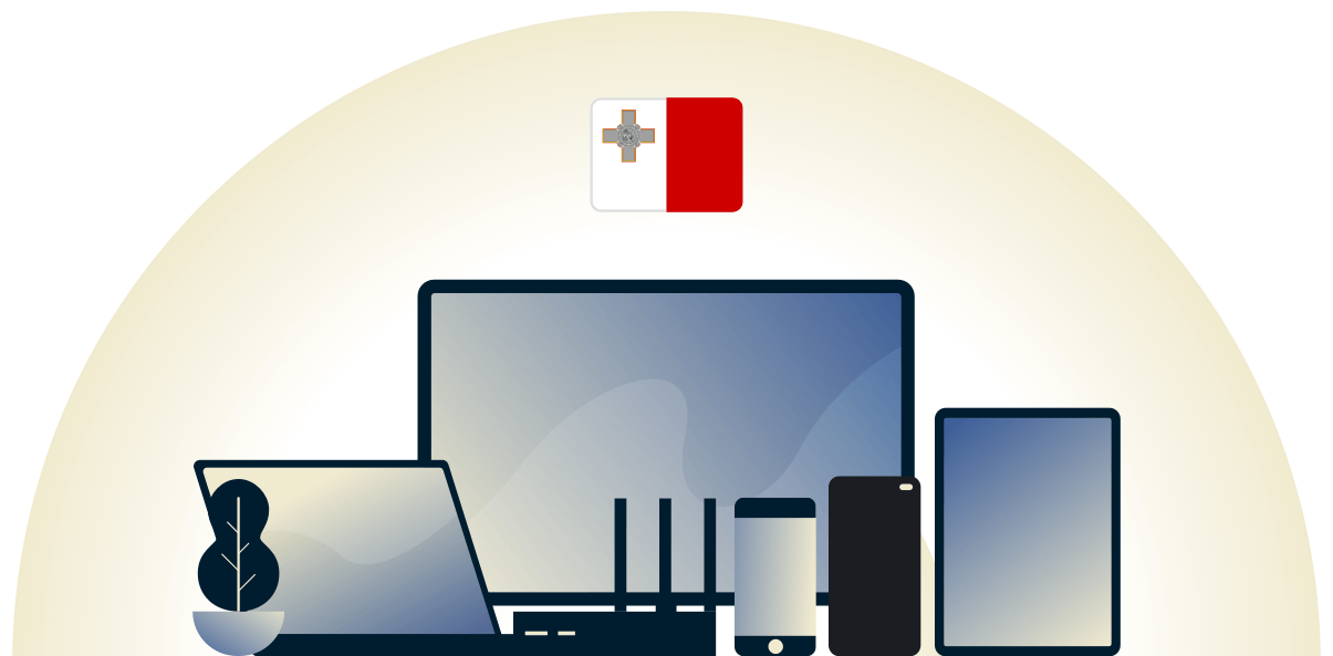 VPN dla Malty chroniący różne urządzenia.