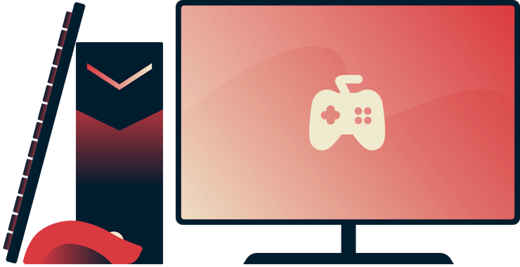 Gaming di PC Windows dengan VPN.