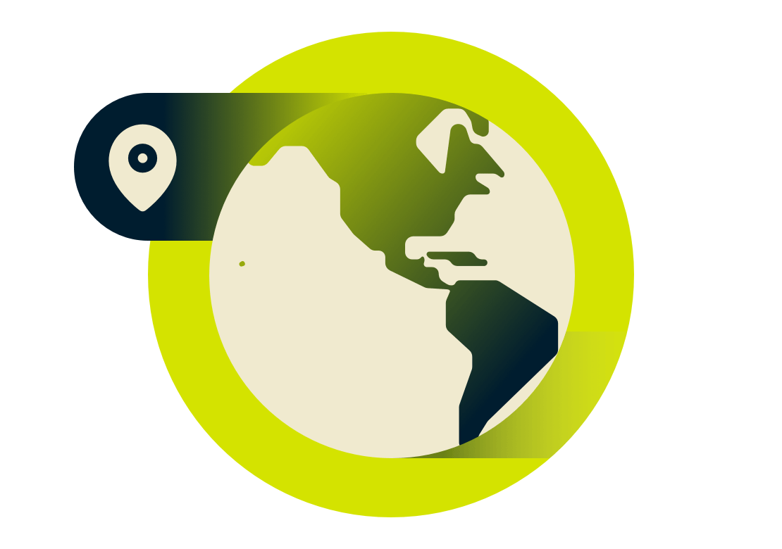 Serverstandort Nord- und Südamerika.